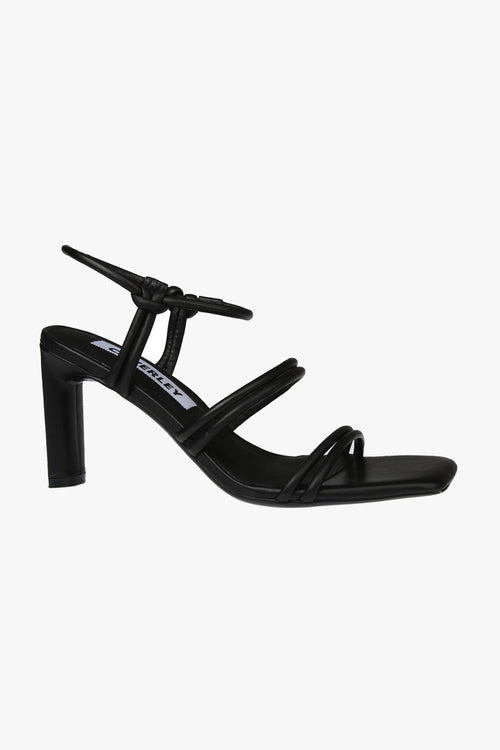 Mary Strappy Black Leather High Heel General Caverley   