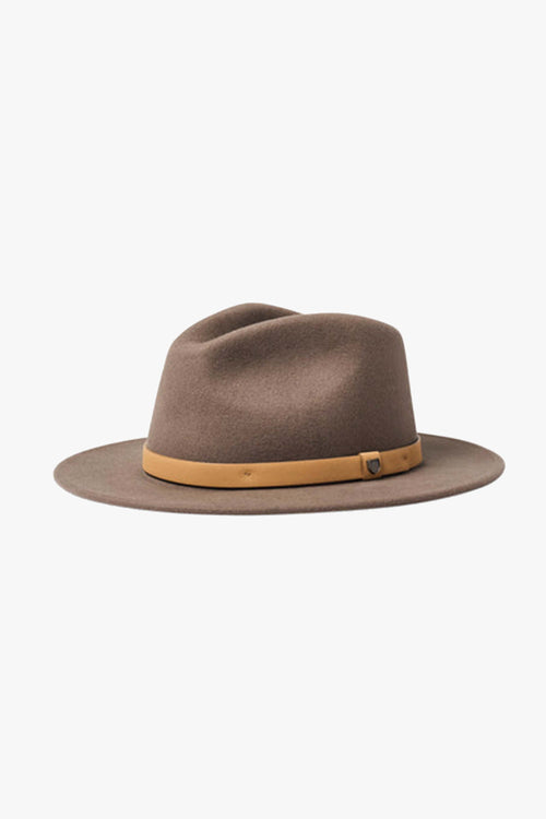 Messer Fedora Desert Palm Natural Wool Felt Hat ACC Hats Brixton   