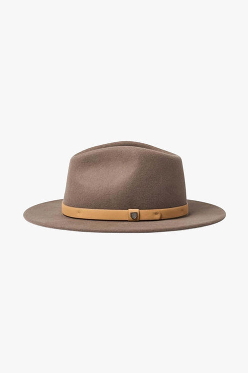 Messer Fedora Desert Palm Natural Wool Felt Hat ACC Hats Brixton   
