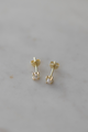 Mini Pearl Stud Earrings Gold