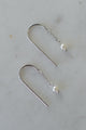 Mini Pearl Thread Hook Earrings Silver EOL