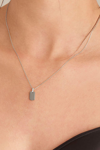 Silver Tag Necklace ACC Jewellery Ania Haie   