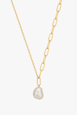 Pearl Chunky Chain Gold Necklace EOL ACC Jewellery Ania Haie   