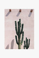 Pink Cacti White Framed A2 Print