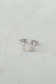 Drop Silver Pearl Small EOL Stud Earrings