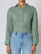 Capri Green Stripe LS Collared Shirt