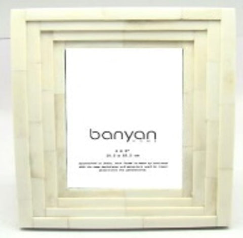 Sanna Bone White Photo Frame 5x7 HW Decor - Bookend, Hook, Urn, Vase, Sculpture Robert Mark   