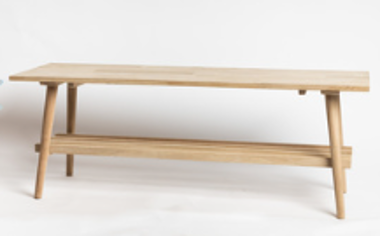 The David Natural Long Bench HW Furniture - Chair, Table, Floor Mirror, Shelf NED Collections   