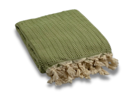 Large Olive 220cm x 180cm Turkish Towel HW Linen - Teatowel, Table, Bedding, Towel Ruapuke   