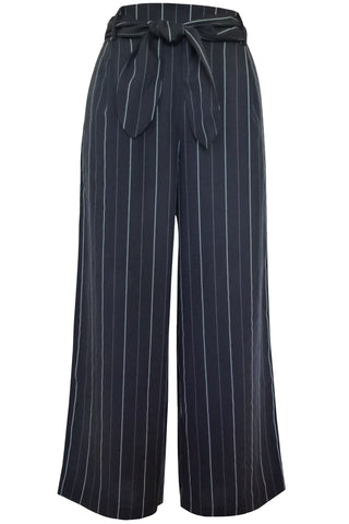 New Maggie Tie Culotte Navy Stripe Pant WW Pants Dom   