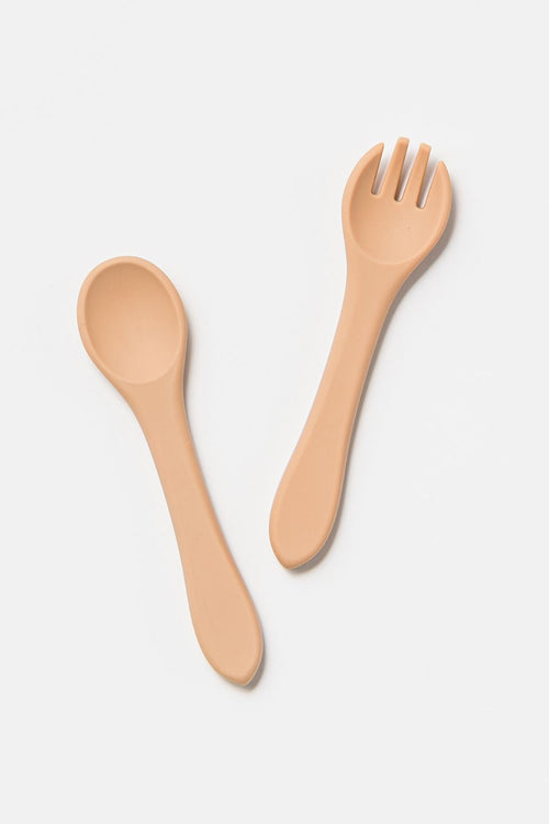 Silicone Fork And Spoon Set Brulee HW Kids Not specified   