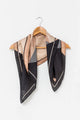 Square Tan Black with Heart Scarf