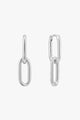 Chain Reaction Cable Link 2 In 1 30mm Silver Earrings EOL