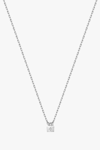 Under Lock + Key Fine Padlock Silver Necklace EOL ACC Jewellery Ania Haie   