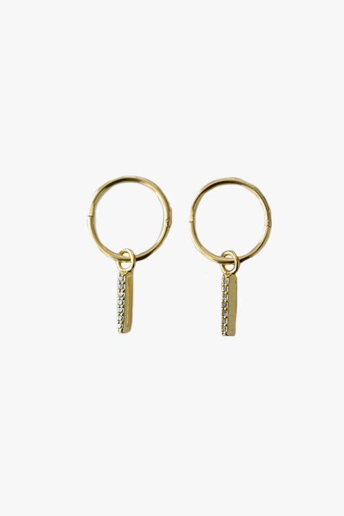 Sparkle Bar Sleeper Gold Earrings EOL ACC Jewellery Sophie   