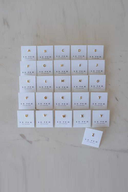 Little Letter Single Stud Gold Earring EOL ACC Jewellery Sophie   