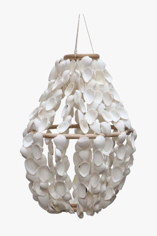 Shell White Chandelier 45cm HW Christmas Le Forge   