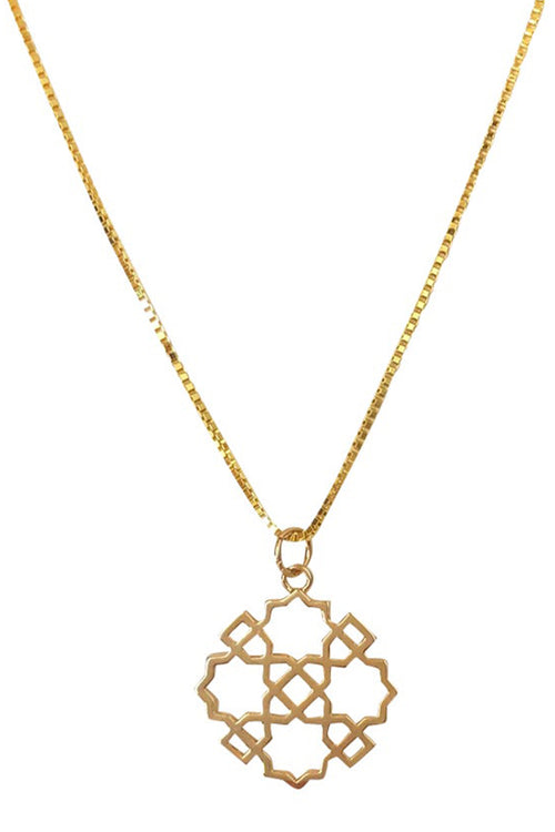 Single Snowflake Necklace ACC Jewellery Lindi Kingi Gold  