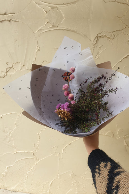 Small Dried Flower Bouquet Blush HW Planters, Foliage, Artificial Flowers Bloomsday   