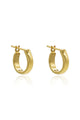 Staple Hoop Earring Sterling Silver 14K Gold Plated