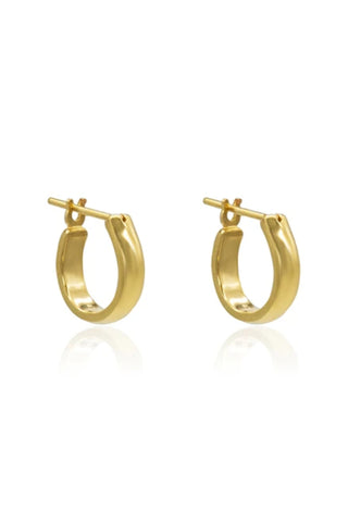 Staple Hoop Earring Sterling Silver 14K Gold Plated ACC Jewellery Linda Tahija   