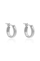 Staple Hoop Earring Sterling Silver