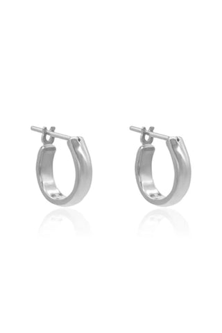 Staple Hoop Earring Sterling Silver ACC Jewellery Linda Tahija   