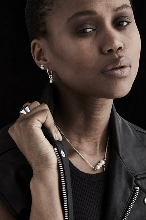 Protector Sleeper Earrings Silver ACC Jewellery Stolen Girlfriends Club   