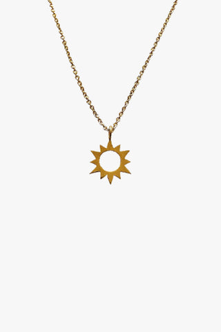 Sunburst Sterling Silver 14k Gold Plated Necklace ACC Jewellery Audrey Loves Ruby   