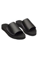 Tara Comfy Leather Black Slide with Black Base Chunky Sole