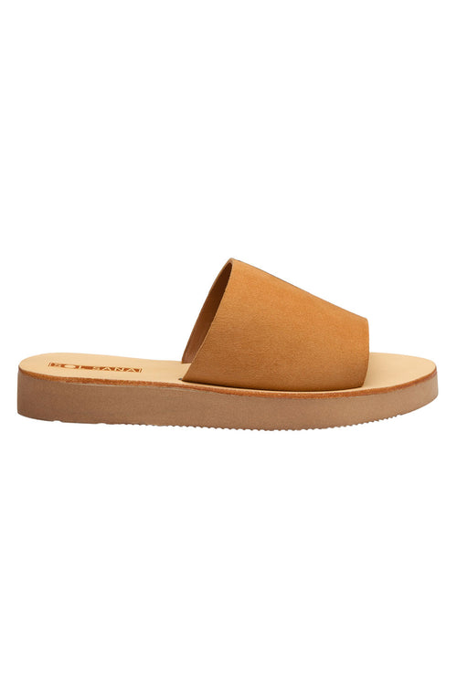 Tara Comfy Leather Slide Nude Natural Base Chunky sole General Solsana   