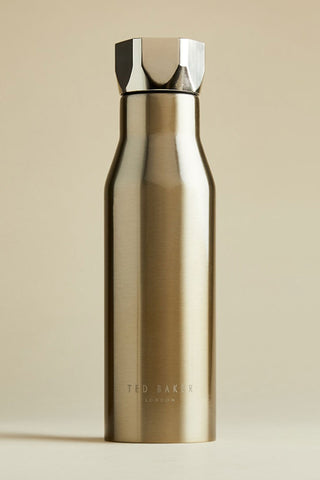 Water Bottle Hexagonal Lid Pale Gold 425ml HW Drink Bottles, Coolers, Takeaway Cups Ted Baker   