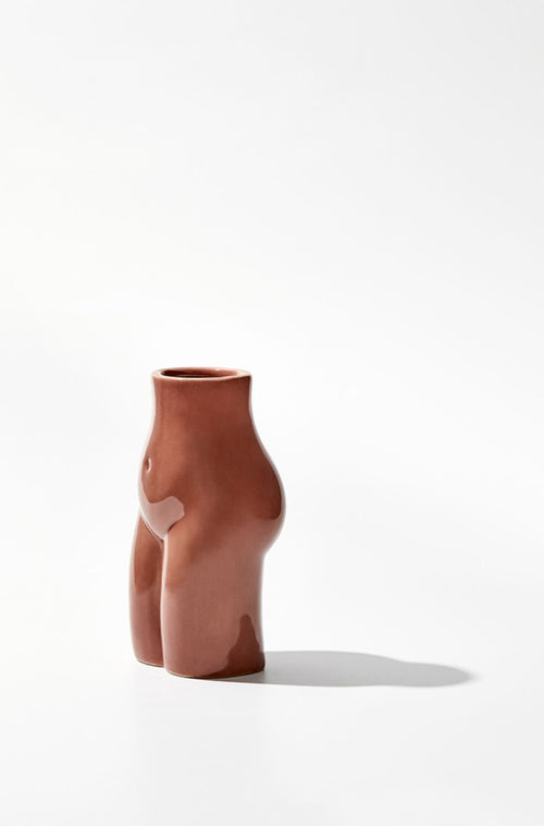 Hand Crafted Ceramic Femme Body Terracotta Vase 8x6x14cm HW Decor - Bookend, Hook, Urn, Vase, Sculpture Beysis   