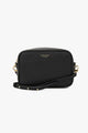 The 1995 Gold Zip Crossbody Bag Pebble Black Leather