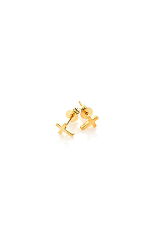 Cross Studs Gold Plated ACC Jewellery Stolen Girlfriends Club   