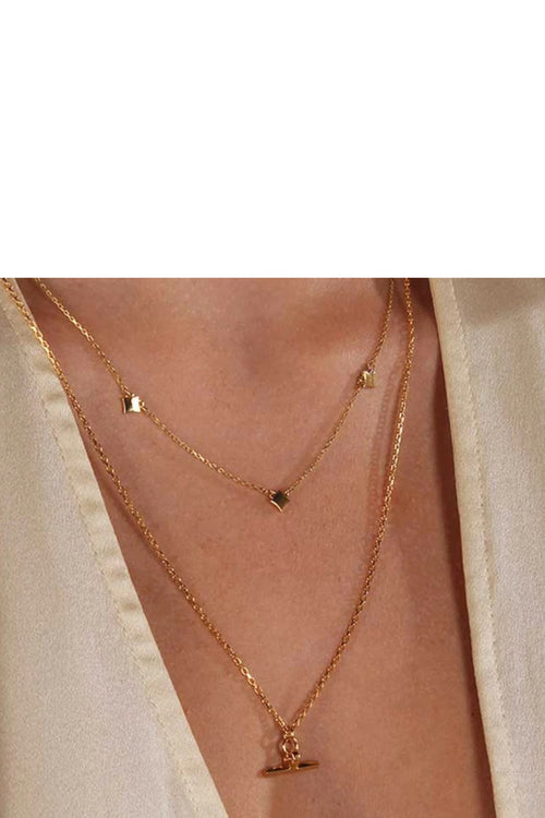 Valentine T - Bar Necklace Sterling Silver 14K Gold Plated ACC Jewellery Linda Tahija   