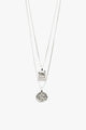 Valkyria Silver Plated Pi Double Chain EOL Necklace