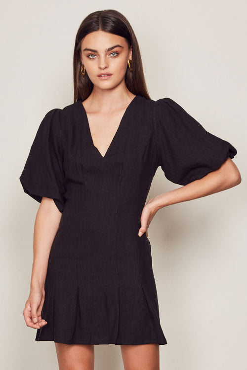 Coco Black Bubble Sleeve Mini Dress WW Dress Wish   