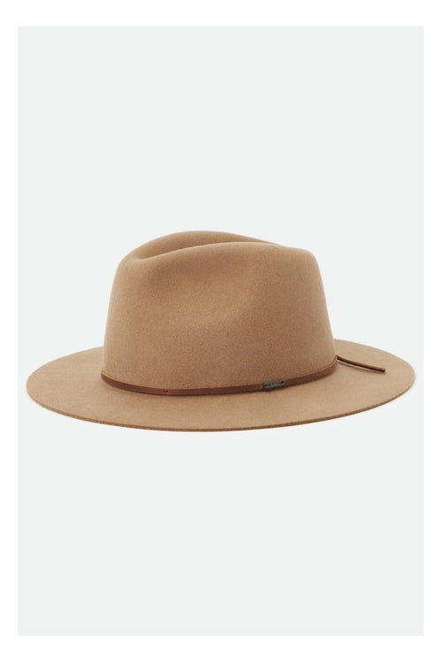 Wesley Fedora Tan Wool Felt Hat ACC Hats Brixton   