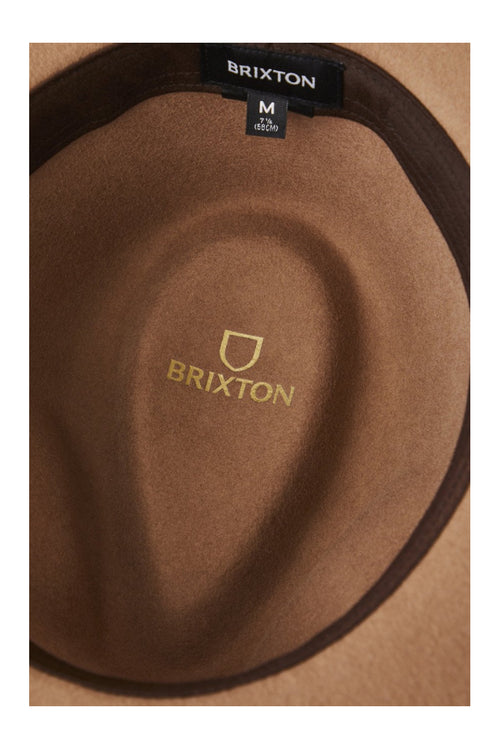 Wesley Fedora Tan Wool Felt Hat ACC Hats Brixton   