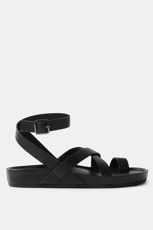 Wrap Multi Strap Black Sandal ACC Shoes - Slides, Sandals Assembly Label   