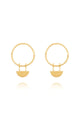 Yolly Sleeper Hoop Earrings Sterling Silver 14K Gold Plated