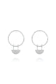 Yolly Sleeper Hoop Earrings Sterling Silver