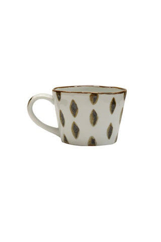 Zanzibar Spotted Black and White Mug HW Mugs CC Interiors   