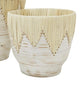 Viti Bamboo and Jute Planter White Wash 17cm