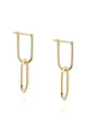 Linked Hoop 14k Gold Plate Earrings