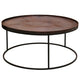 Soho Round Copper Coffee Table with Black Legs 870x425cm