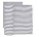 Muslin Swaddle Grey + White Stripes