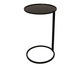 Small Black Metal Circle Couch Side Table