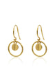 Ridge Halo 14k Gold Plate Earrings